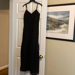 EUC Solid and Striped maxi dress